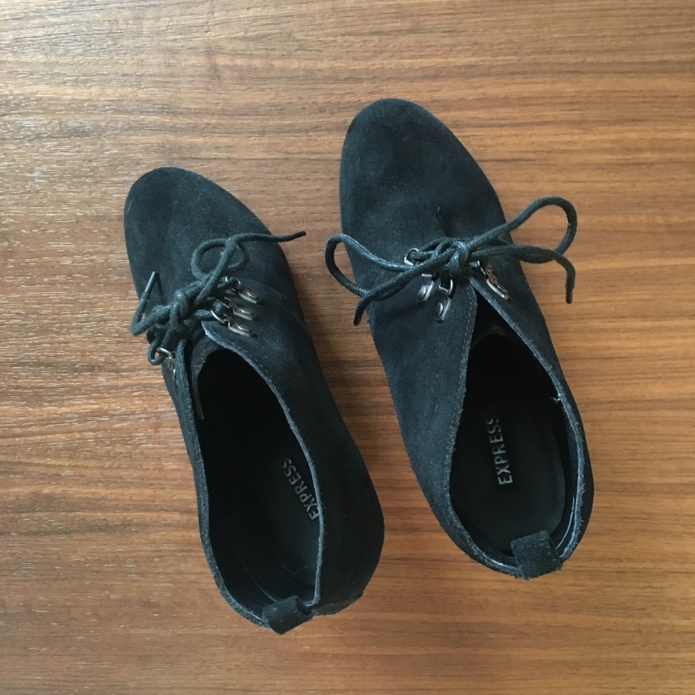 Suede Express heeled boots 7.5M - Picture 3 of 5